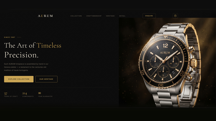 Luxury Watch website screenshot