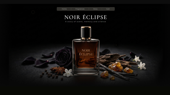 Noir Éclipse luxury perfume website screenshot